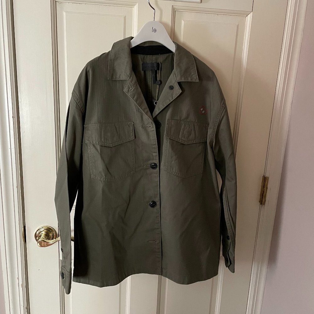 NWT rag & bone Irving Shirt Jacket Army Green Sz S